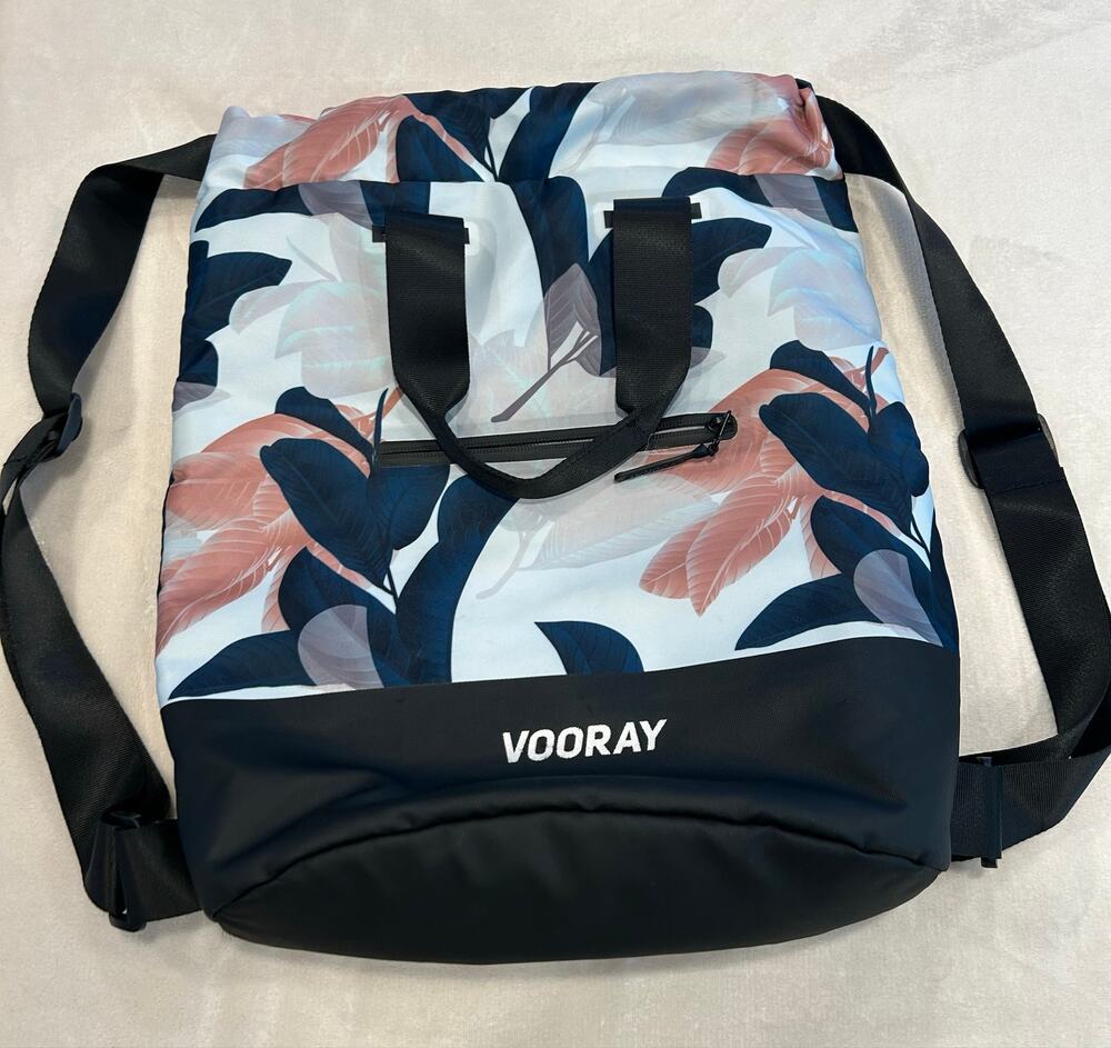 Vooray Flex Cinch Backpack Tote Gym Travel Bag Floral Print
